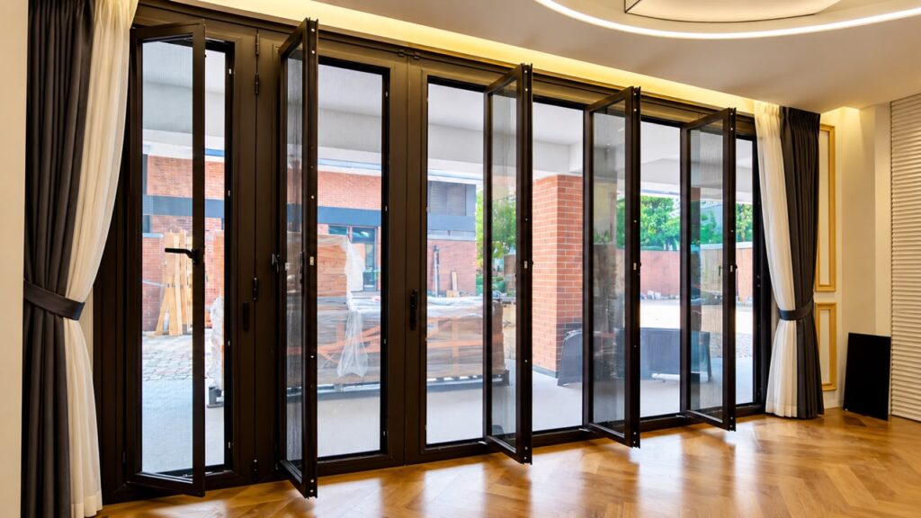 2 in 1 folding door installation in Johor Bahru by CT Aluminium
